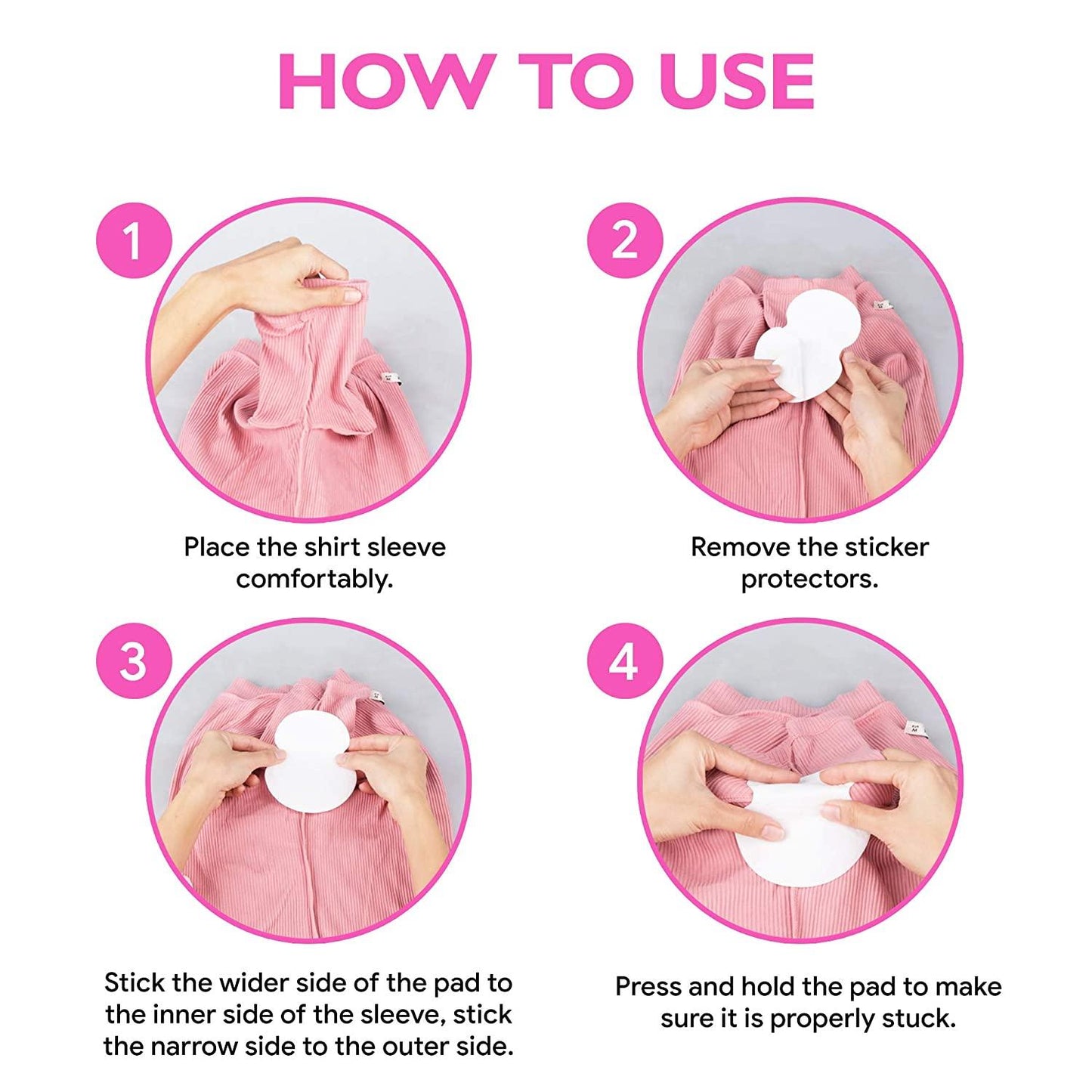 Sweat Pads- Disposable Armpit Sweat Pads (Pack of 10)